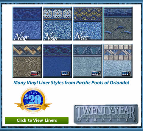 Pacific Pools of Orlando has the best vinyl liner swimming pools, replacement and builders in Orlando, Florida.